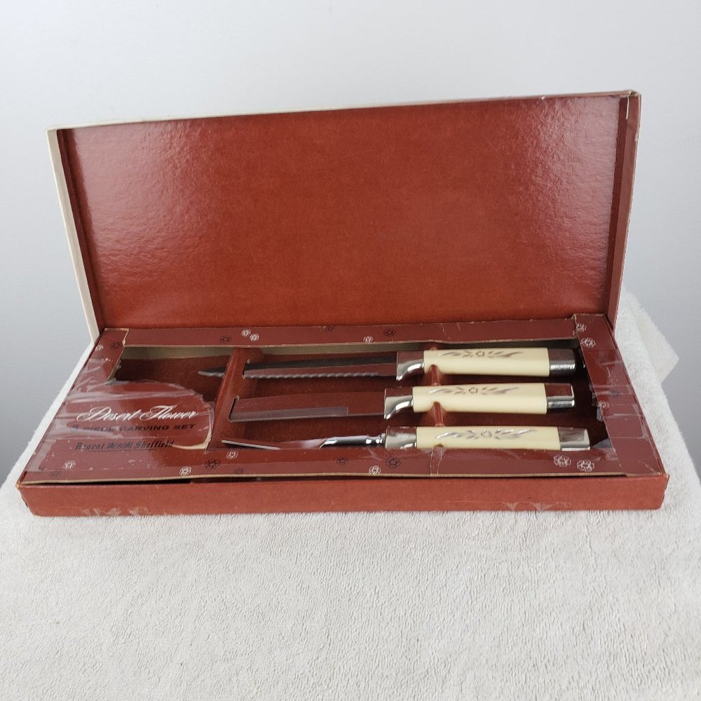 Vintage Regent Sheffield 3 Piece Carving Set NWT